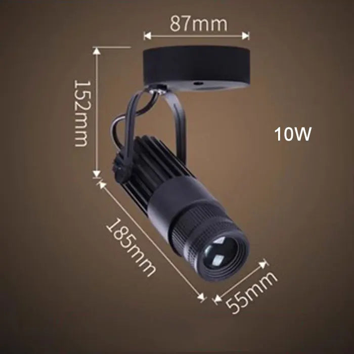 Faretti zoom da palcoscenico per teatro, luci a binario per proiettore con logo con messa a fuoco a LED, luci Gobo industriali per matrimoni in negozi di ristoranti aziendali