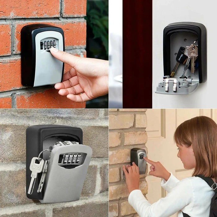 Serratura a chiave per montaggio a parete serratura di sicurezza con codice Password a 4 cifre nessuna chiave per l'organizzatore della scatola di immagazzinaggio segreta sicura della chiave dell'ufficio domestico