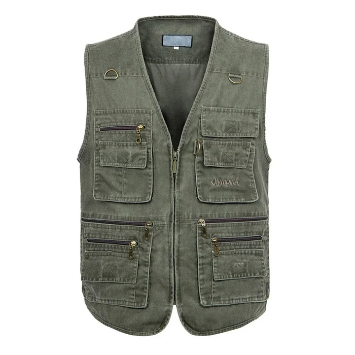 8XL 9XL 10XL Nuovo maschio Casual Estate Gilet senza maniche in cotone di grandi dimensioni con molte 16 tasche Gilet fotografico multitasche da uomo