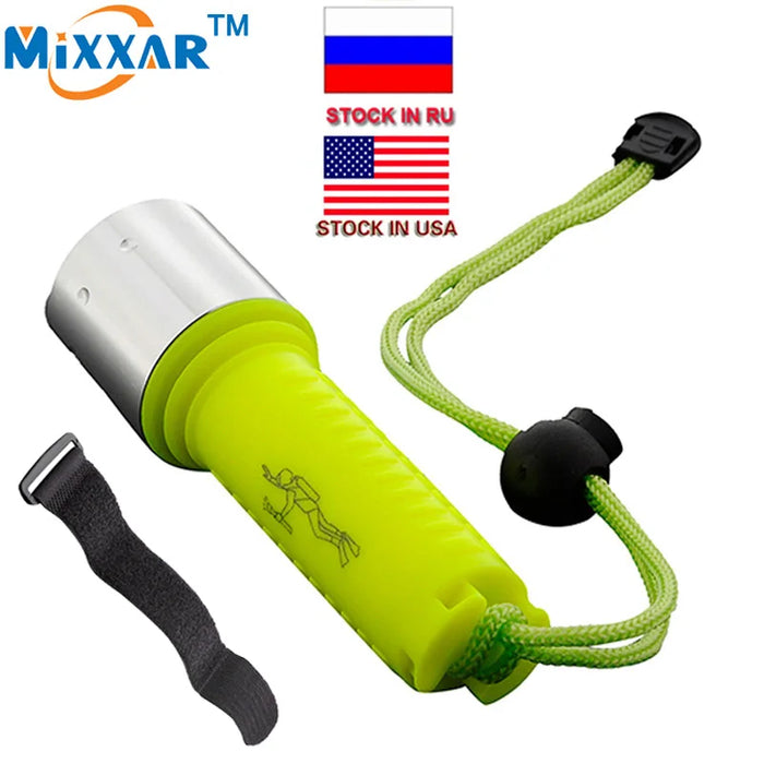 ZK20 Torcia subacquea Q5 Lampada lanterna a LED Torcia subacquea ricaricabile 18650 Torcia subacquea per immersione subacquea Dropshipping