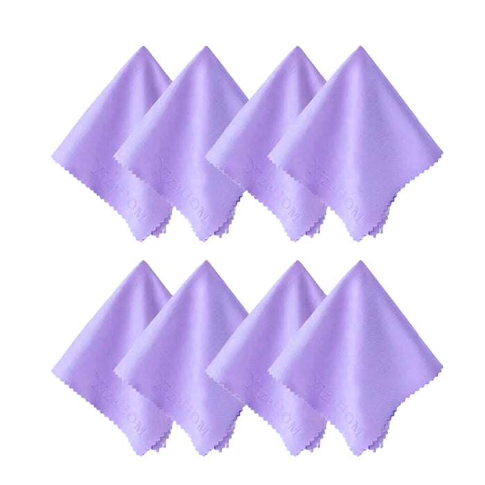 XizeHOM 8 pz/lotto Detergente per occhiali di alta qualità 20*20 cm Panno per pulizia occhiali in microfibra per lenti Salviette per la pulizia dello schermo del telefono