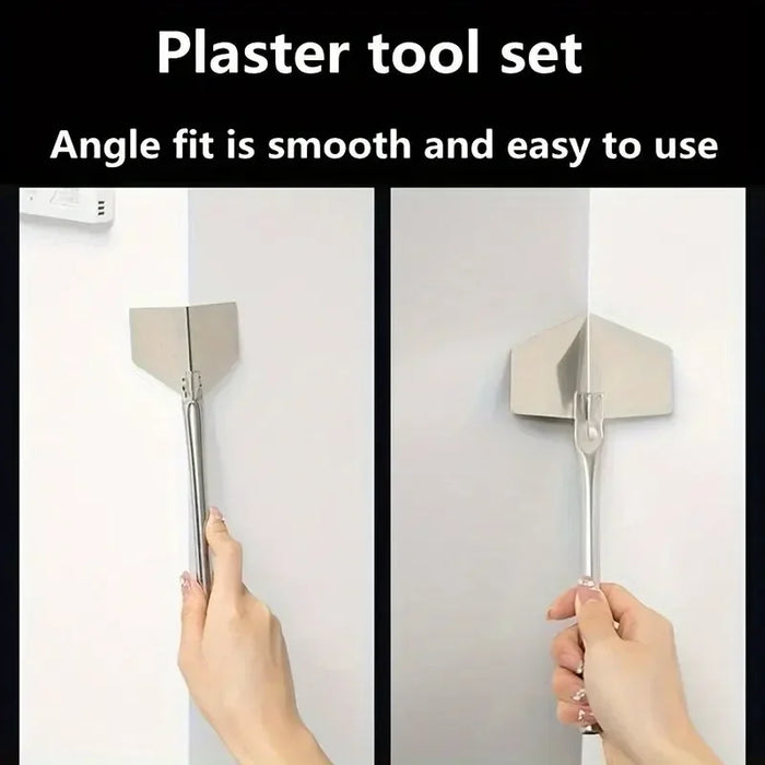 4 pezzi strumenti di costruzione coltello per stucco in acciaio inossidabile raschietti per cartongesso utensile manuale per raschiare l'angolo interno esterno estrattore Yin Yang