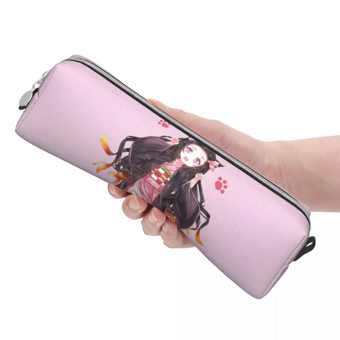 Nezuko astucci per gatti carini Cute Demon Slayer Pen Box Bag studente grande capacità studenti regali per la scuola Pencilcases