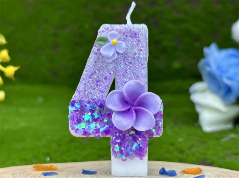Fiore candela e titolari ricordi di compleanno decorazione candele ragazza ragazzo numero decorazioni di nozze articoli rituali lampade candele