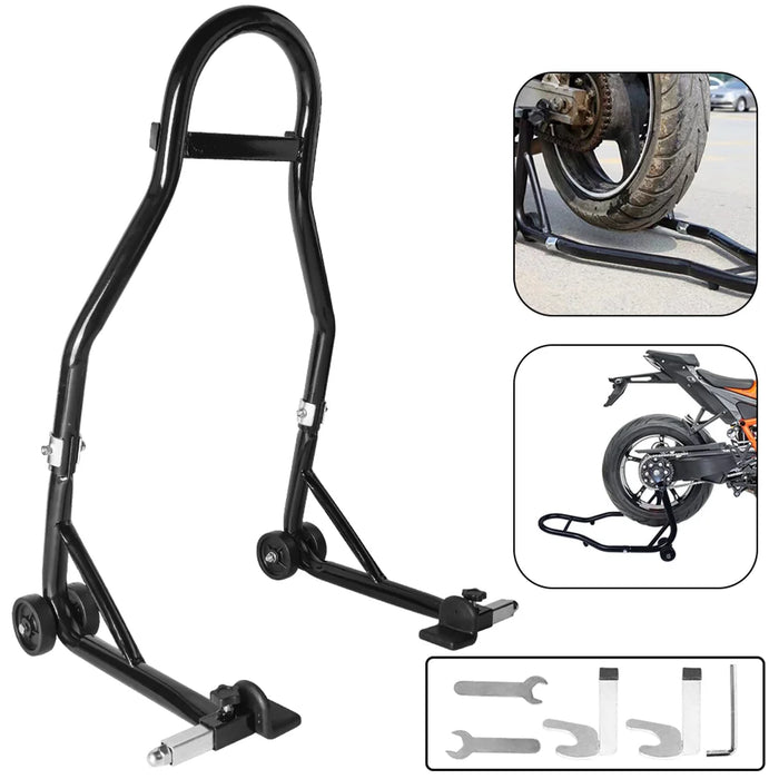 Supporto universale per moto Supporto per ascensore per moto Supporto per staffa per ruota posteriore Telaio di supporto Strumento di riparazione pneumatici