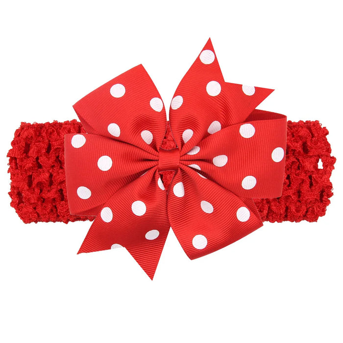 fascia per bambina Accessori per capelli per neonati fiocchi per fascia Copricapo Dot Neonato Regalo per bambini Nastro per neonati Panno per neonato Bowknot