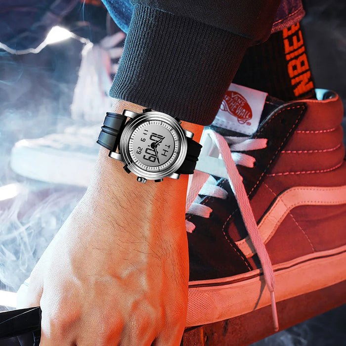 SINOBI orologi sportivi da uomo doppio Display analogico digitale LED orologi da polso al quarzo elettronici da uomo orologio impermeabile multifunzionale