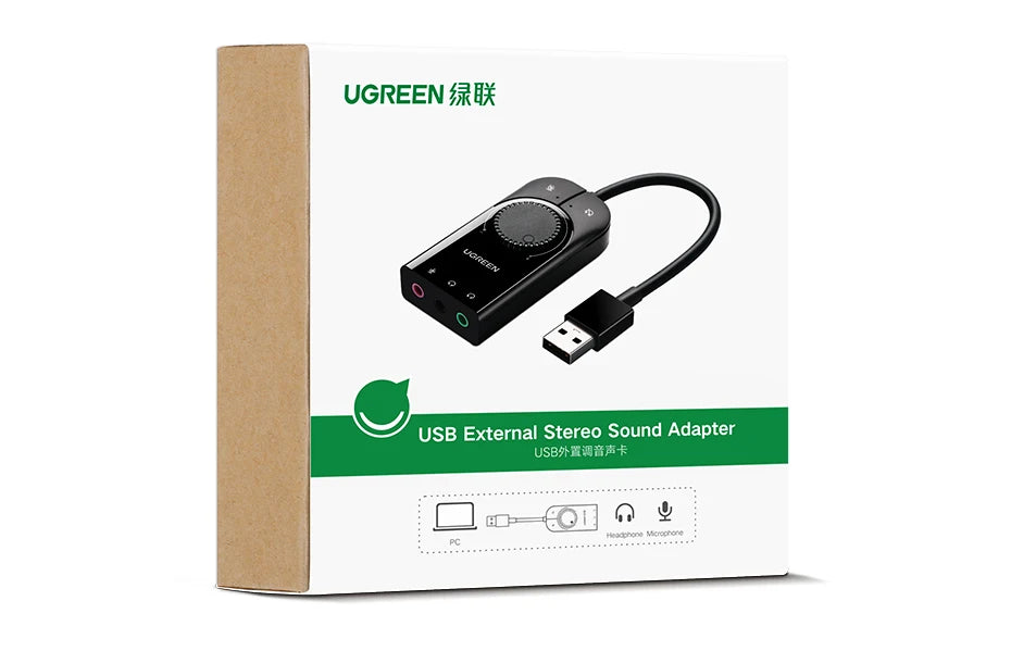Scheda Audio UGREEN interfaccia Audio USB adattatore Audio per microfono esterno da 3.5mm scheda Audio per PC Laptop PS4 auricolare scheda Audio USB