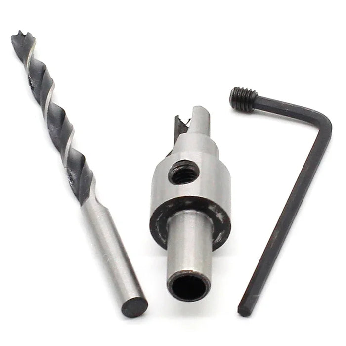 2pc Svasatura Foratura 3 Passi Pilot Drill Bits Set Alesatore Vite di Legno Finestra Cerniera Foro Seghe Smusso 4 6 5 7 millimetri passi 8 millimetri Shank