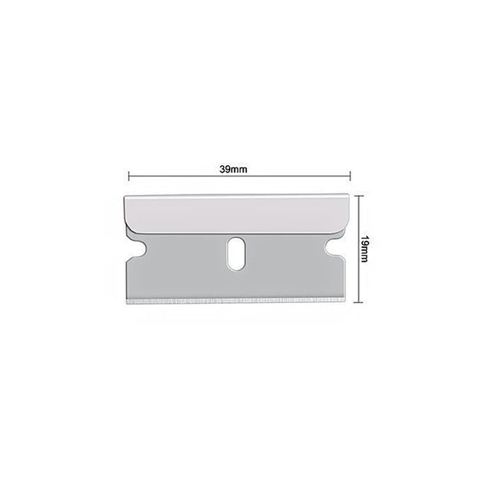 CNGZSY 100 pz Lame di Rasoio Raschietto di Sicurezza Colla Coltello Detergente per Vetro Sostituzione Lama in Acciaio Al Carbonio Ceramica Auto Etichette di Rimozione E13