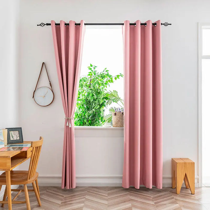1PC tende oscuranti con Interlining in TPU nero pannello drappeggiato sottile e leggero per camera da letto Meetingroom Share Room Office
