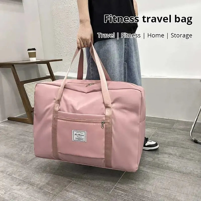 1pc rosa/blu/grigio borsa da viaggio di grande capacità borsa sportiva portatile con cerniera borsa da palestra Versatile piccola, media e grande
