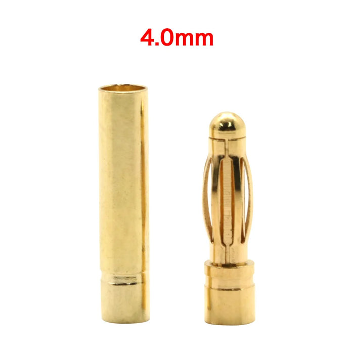 20 pz/lotto 2.0mm 3.0mm 3.5mm 4.0mm 5.5mm 6.0mm 8.0MM spina connettore a Banana proiettile oro per tappi batteria ESC Lipo RC (10 paia)