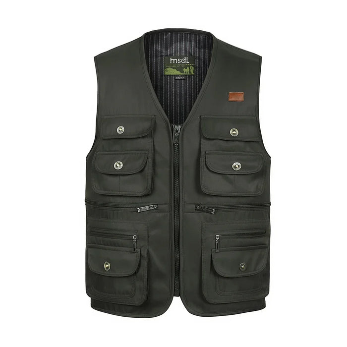 Gilet casual da moto da uomo di grandi dimensioni XL-4XL Gilet da uomo multitasche tattico moda Gilet da uomo di alta qualità