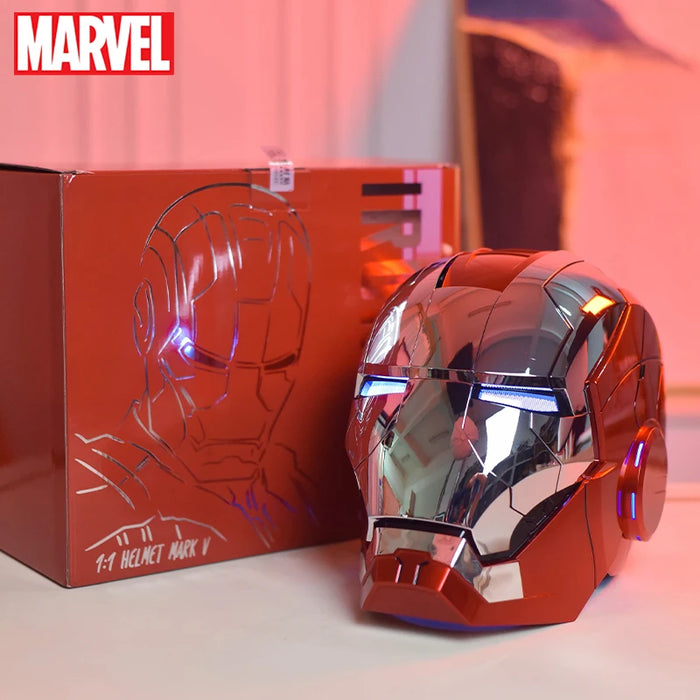 Nuovo AutoKing 1:1 Mk5 Iron Man Casco Cosplay Controllo Vocale Occhi con Modello di Luce Giocattoli per Adulti Elettrico Indossabile Regalo Di Natale