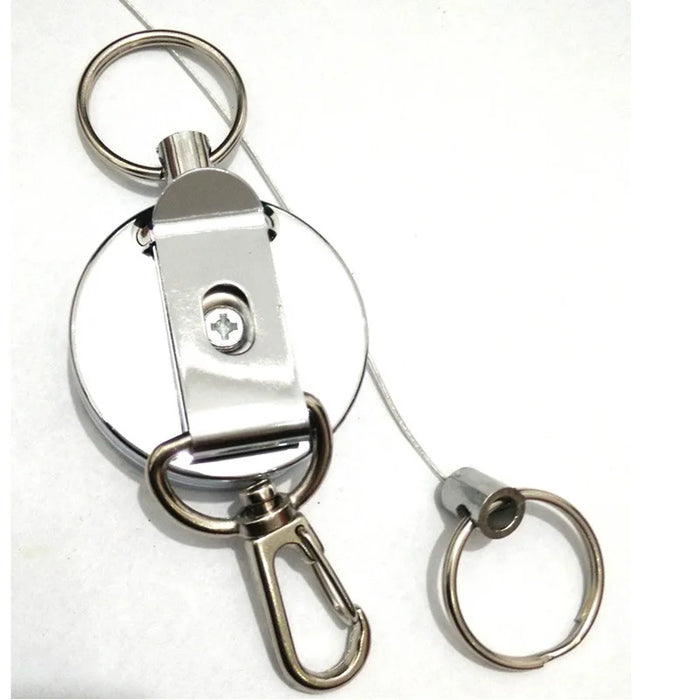 1pc portachiavi retrattile porta badge identificativo targhetta con nome porta carte bobina di riavvolgimento clip da cintura regalo forniture per ufficio