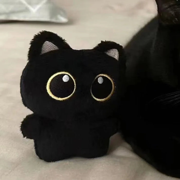 10 cm carino gatto nero peluche bambola piccolo ciondolo coccolone cuscino ins gatto nero peluche bambola per ragazzo ragazza regali di compleanno