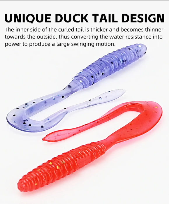 Meredith Mad Wag Esche morbide da pesca 50mm 75mm Esche morbide artificiali Predator Pesca in silicone Wobblers morbidi Esche da pesca