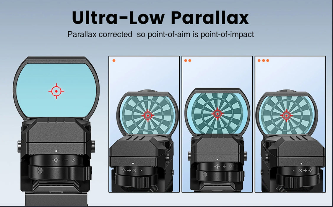 Bestsight Red Dot Sight Mirino olografico Reflex 4 Reticolo Ottiche Collimatore illuminato rosso e verde Mirino da caccia