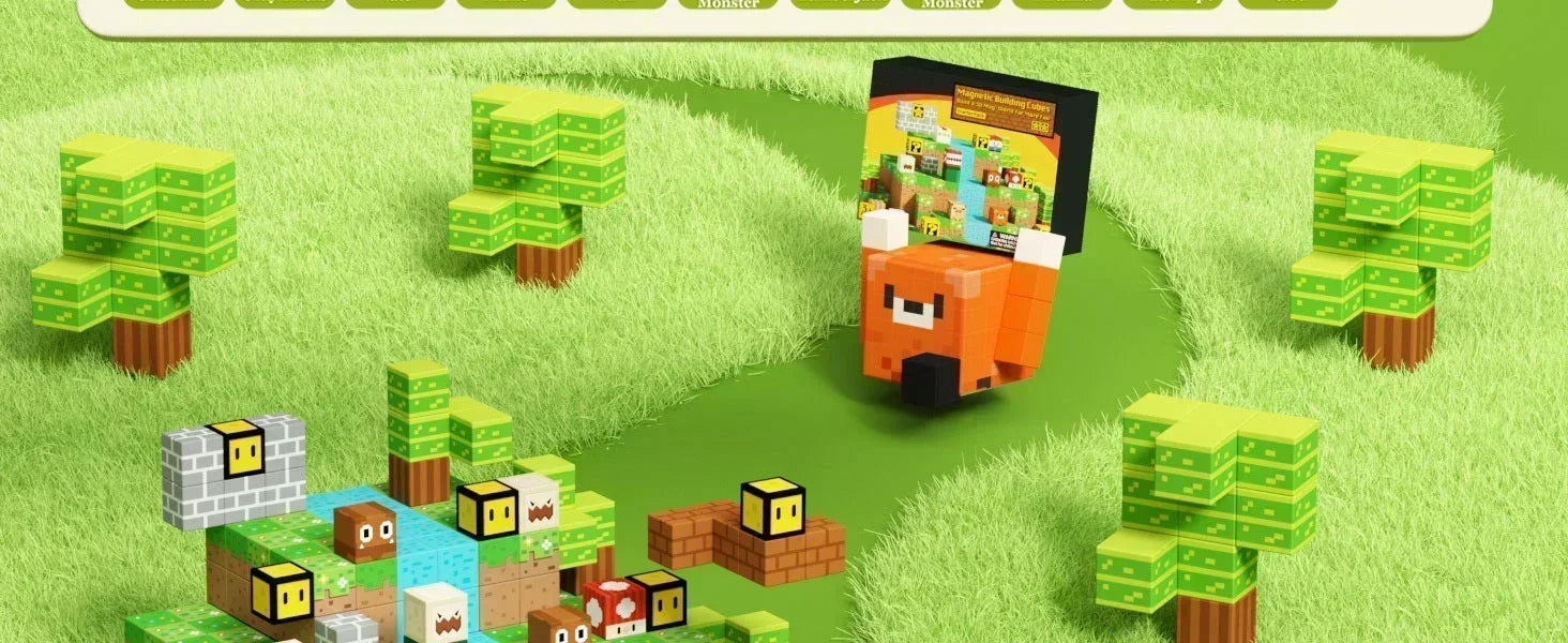 Blocchi magnetici Mine World Set cubo magnetico per ragazzo ragazza bambino età 3+ modello fai da te bambini stelo stelo giocattolo sensoriale regalo