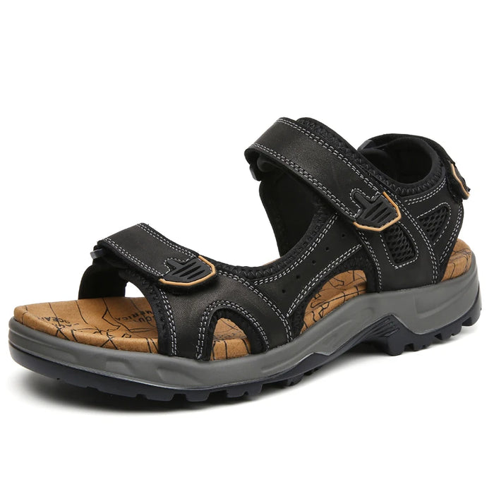 New Fashion Summer Leisure Scarpe da uomo Sandali da spiaggia Sandali in vera pelle di alta qualità Sandali da uomo morbidi di grandi dimensioni Taglia 38-48