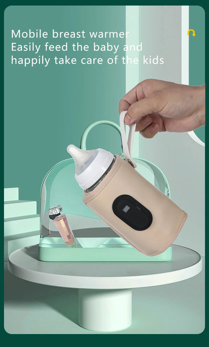 Scaldabiberon per allattamento per bambini, scaldabiberon USB portatile per auto, accessori da viaggio all'aperto portatile all'aperto