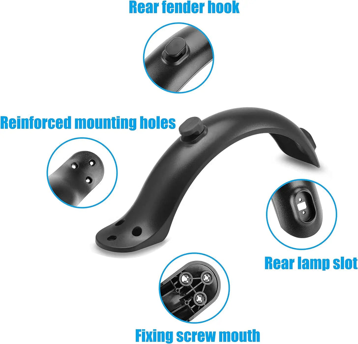 Durevole Scooter Parafango per Xiaomi Norma Mijia M365 M187 Pro 1S Scooter Elettrico Pneumatico Splash Parafango Fanale Posteriore Staffa di Protezione Posteriore Ala