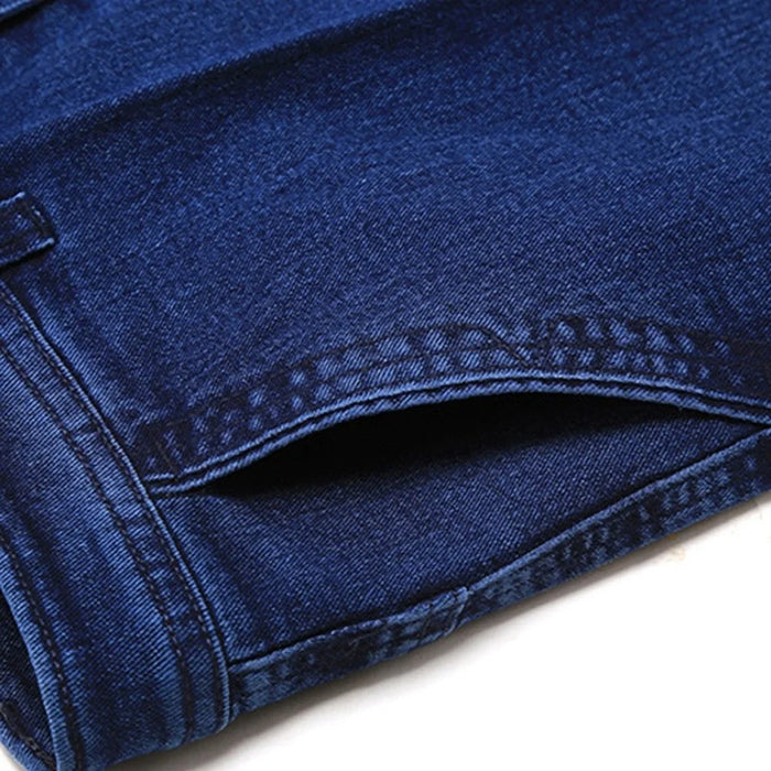 Formato 30-45 Degli Uomini di Affari Jeans di Sesso Maschile Classico Jeans Stretch Plus Size Baggy Uomini Etero Denim Pantaloni di Cotone Blu lavoro Dei Jeans Degli Uomini