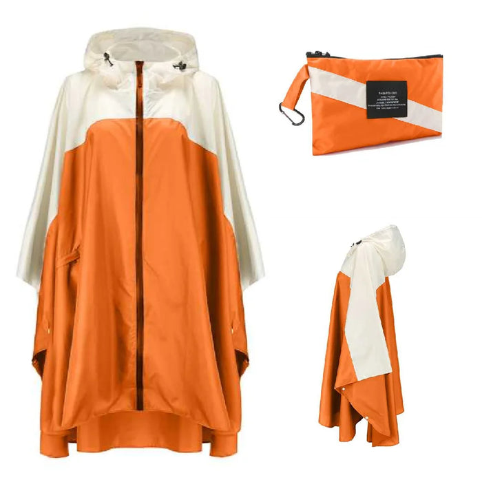 Donna Uomo Poncho Impermeabile Copertura per tenda impermeabile Indossare all'aperto Escursionismo Biker Cappotto antipioggia Giacca con zip Mantello Trench