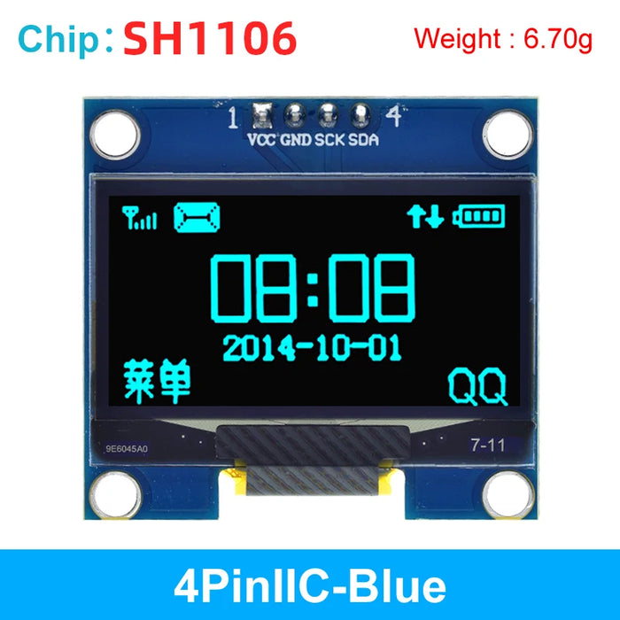 Modulo OLED da 1,3 pollici Colore bianco 128X64 Modulo display LED LCD OLED 1.3 IIC I2C SPI Comunicare per kit fai da te arduino