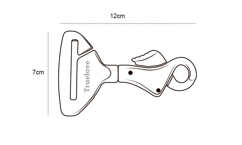 Truelove Pet All Fibbia di sicurezza per cintura di sicurezza per auto con collare o imbracatura Lega di alluminio leggera di alta qualità portatile TLM1993