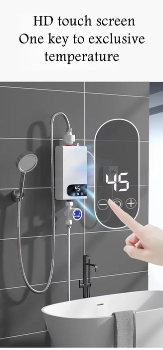 5500W Più Nuovo Scaldabagno Riscaldatore di Acqua Istantaneo Senza Serbatoio Rubinetto Istantaneo Rubinetto Della Cucina Gru di Acqua Calda LED Digitale