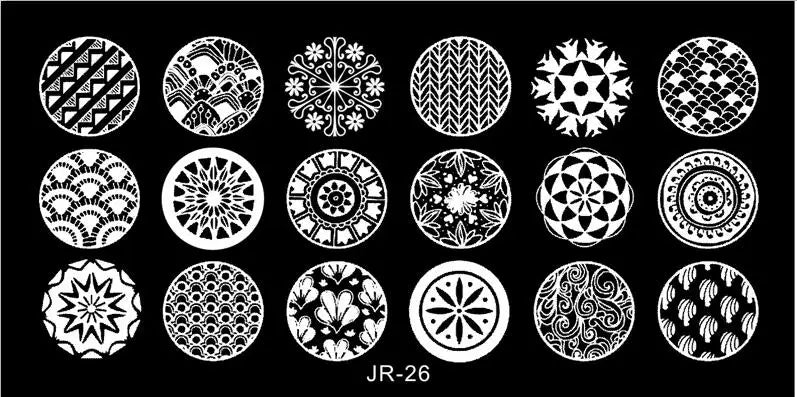 1Pc Nail Art Stamp Plate linea geometrica stampa fai da te piastra immagine 6*12CM piastra per timbratura unghie Stencil in lamiera di acciaio inossidabile JR-030