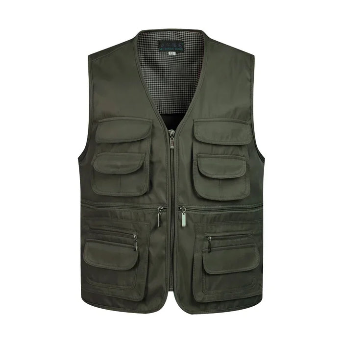 2021 uomo multi-tasca gilet classico maschio senza maniche scarico solido cappotto gilet da lavoro fotografo tattico gilet in rete giacca