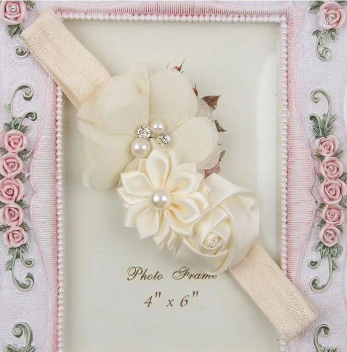 Fascia per capelli per bambina Fiore floreale Neonato Bambini Elastici Fasciatura in gomma Accessorio per capelli Fasce per capelli Turbante Fotografia