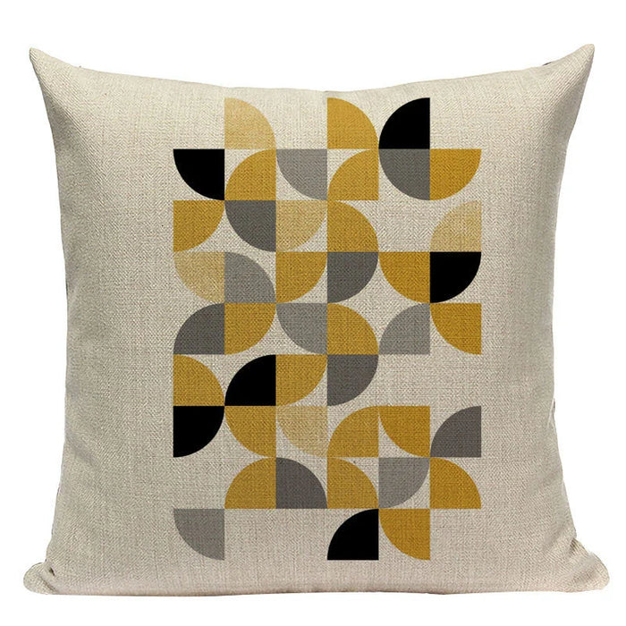 Fodere per cuscini con cuore giallo Fodera per cuscino geometrica nordica Grafico Decorazione personalizzata Federa per cuscino con cervo per la casa per cuscino Cojin