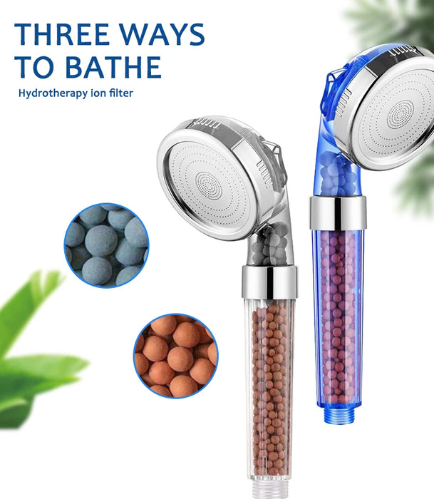 ZhangJi 3 modalità doccia da bagno soffione doccia a getto regolabile ad alta pressione risparmio idrico bagno filtro anionico doccia ugello SPA