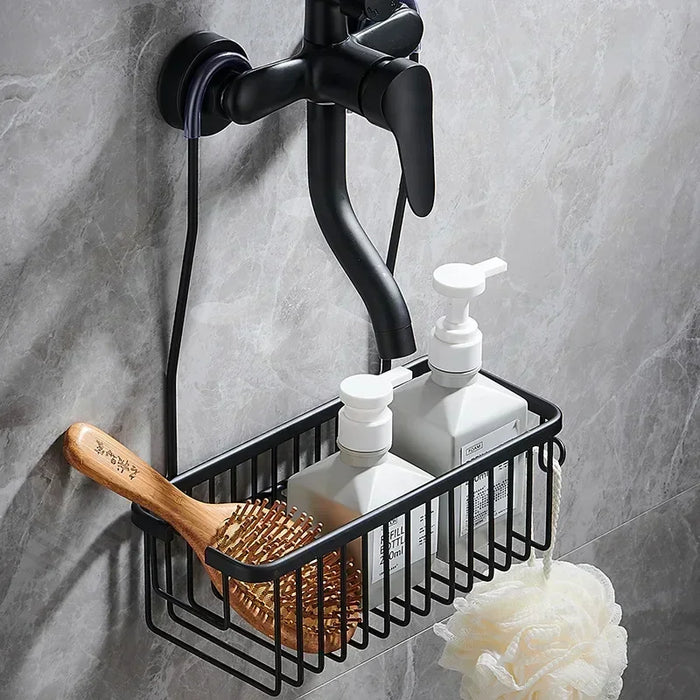 Comodo portaoggetti per wc con installazione senza foratura cestello portaoggetti per bagno per doccia e prodotti da bagno