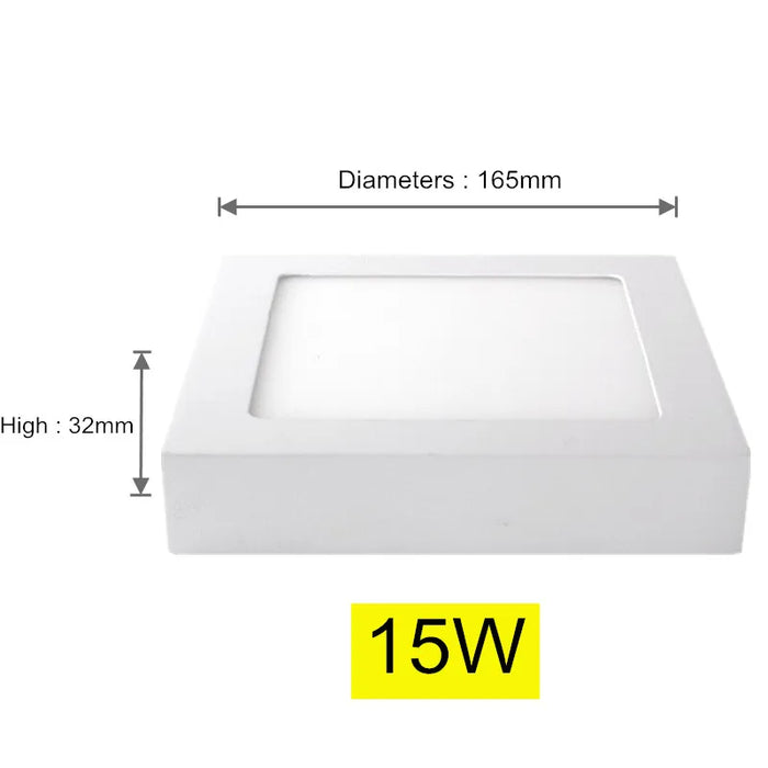 Plafoniera quadrata a LED di superficie 9W 15W 25W Luce di pannello a LED Down Light con driver AC85-265V AC110V/220V Luce per interni a LED