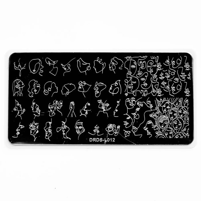 1Pc Nail Art Stamp Plate linea geometrica stampa fai da te piastra immagine 6*12CM piastra per timbratura unghie Stencil in lamiera di acciaio inossidabile JR-030