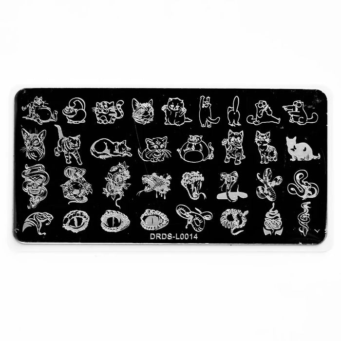 1Pc Nail Art Stamp Plate linea geometrica stampa fai da te piastra immagine 6*12CM piastra per timbratura unghie Stencil in lamiera di acciaio inossidabile JR-030