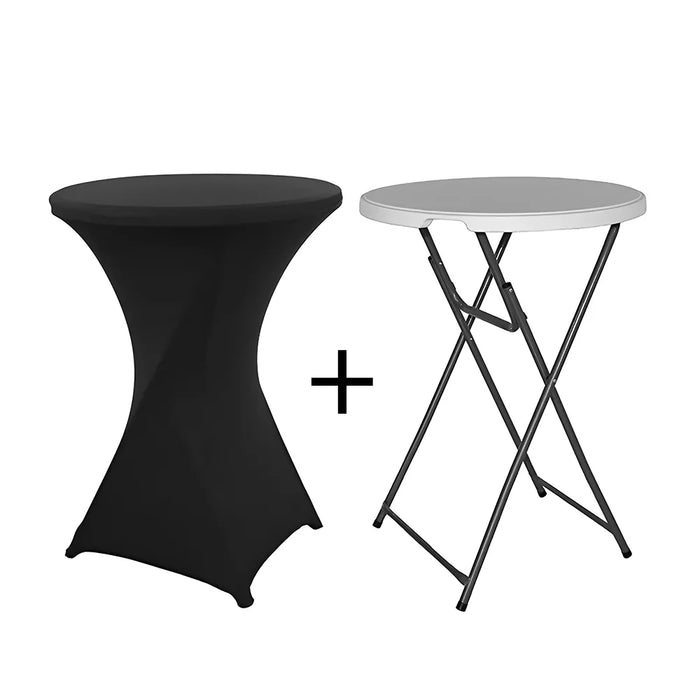 2 pezzi tovaglia elasticizzata tovaglia da cocktail tovaglia in spandex bar hotel festa matrimonio tovaglia altezza elasticizzata