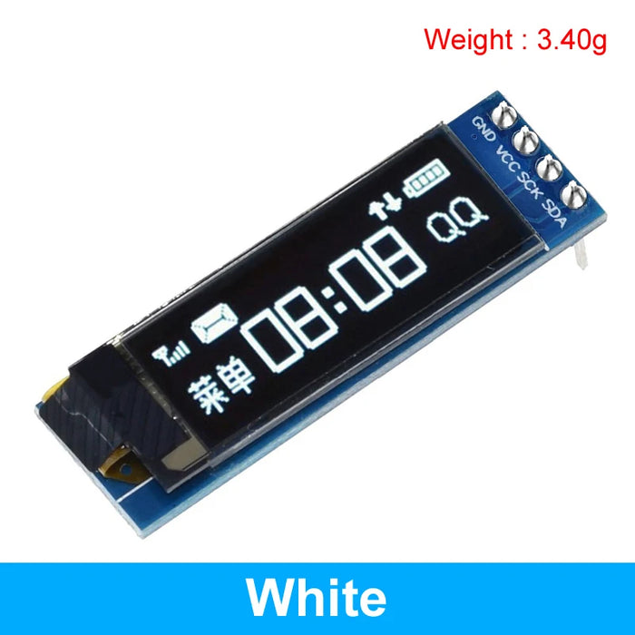 TZT Modulo OLED da 0,91 pollici Bianco/Blu OLED 128X32 OLED Modulo display LCD a LED 0,91 "IIC Comunicare per Arduino ROHS