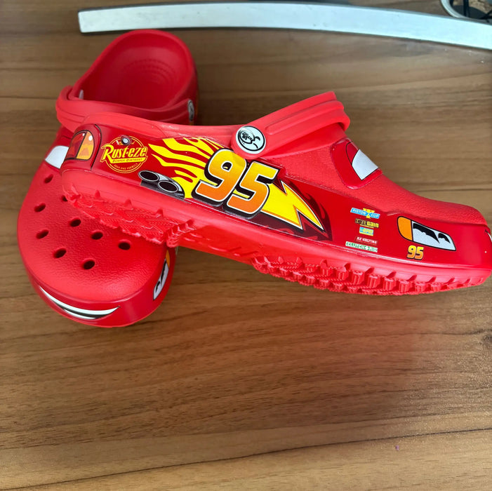 Disney Mcqueens Pixar Cartoon Pantofole impermeabili solide Sandali da esterno Sandali casual traspiranti con cinturino alla caviglia Eva Scarpe per adulti regalo