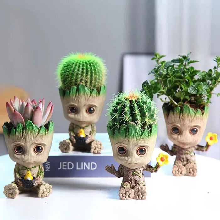 Decorazione della casa Artigianato Modello in miniatura Ufficio Desktop Display Cartoon Groot Figurine Artigianato Decor Albero Uomo Ornamento 5CM