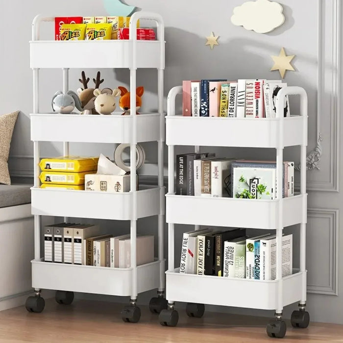 Carrello portaoggetti per scaffali carrello portaoggetti da cucina Mobile con ruote scaffali da bagno multistrato scaffale portaoggetti per snack domestici