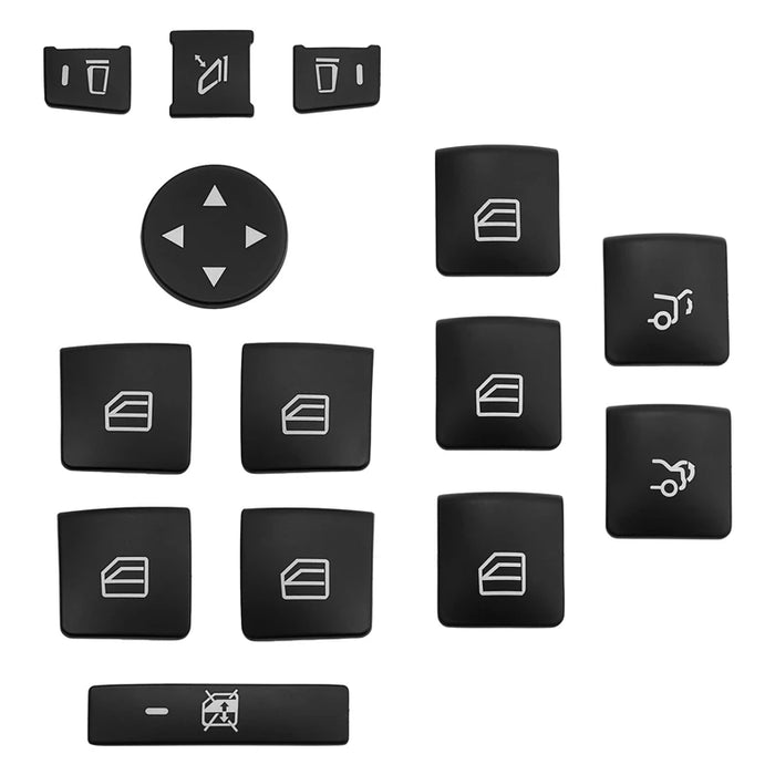 AngelguoguoCar Finestra di vetro ascensore button Trim Copertura autoadesivo per Mercedes Benz A/B/C(W204)/E(W212)/GLA /CLA/ GLK/ GLE-classe