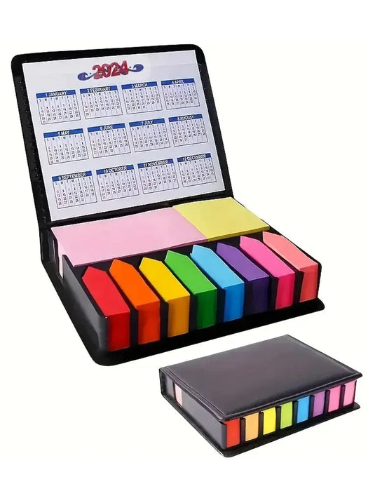 1 Set di adesivi colorati per l'organizzazione di adesivi multicolori Set di scatole di imballaggio in pelle calendario 2024 e altro