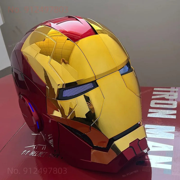 Nuovo AutoKing 1:1 Mk5 Iron Man Casco Cosplay Controllo Vocale Occhi con Modello di Luce Giocattoli per Adulti Elettrico Indossabile Regalo Di Natale