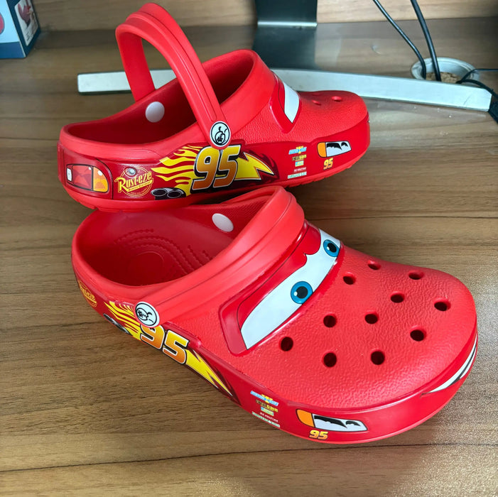 Disney Mcqueens Pixar Cartoon Pantofole impermeabili solide Sandali da esterno Sandali casual traspiranti con cinturino alla caviglia Eva Scarpe per adulti regalo